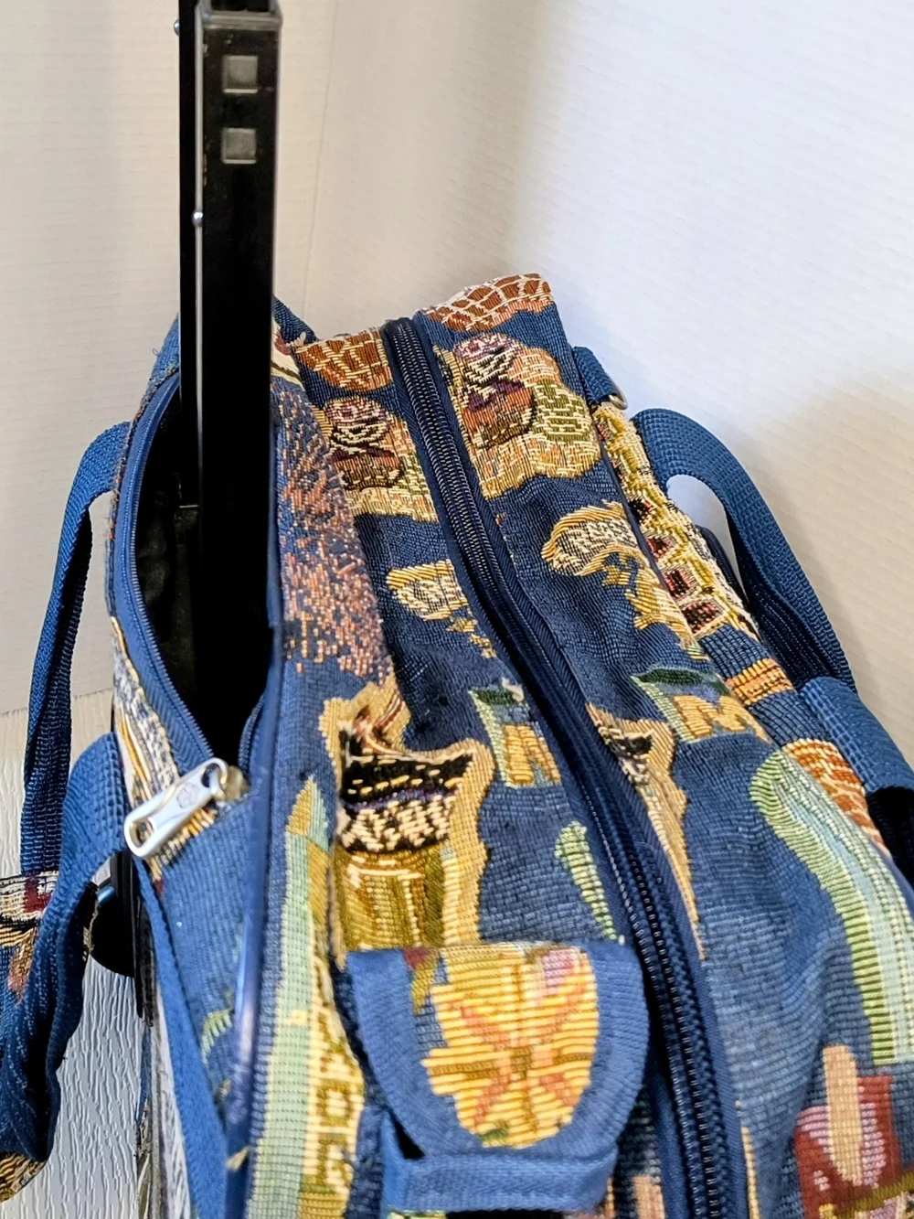 Las Vegas Printed Blue Travel Duffle Bag